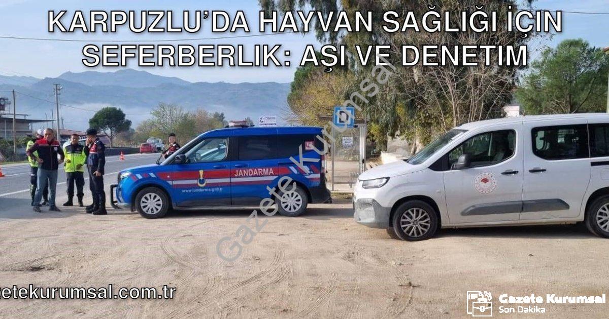 "Karpuzlu’da Hayvan Sağlığı İçin Seferberlik: Aşı ve Denetim" başlıklı haber için fotorealistik, pro