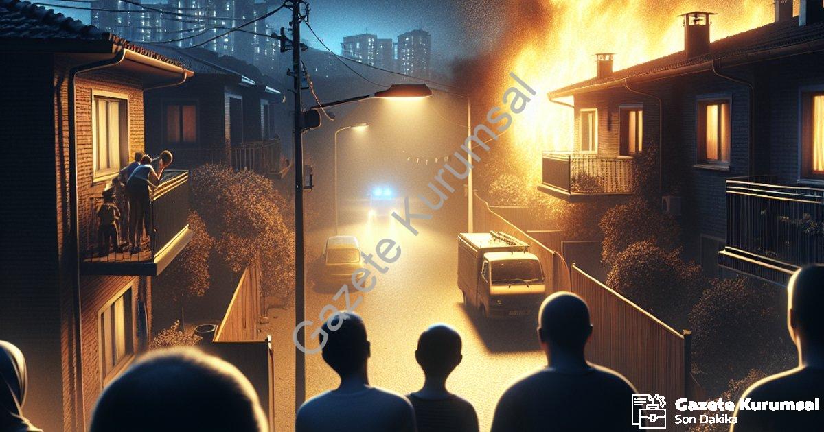 "Aydın Efeler'de Korkutan Yangın: Komşuların Dikkati Faciayı Önledi" başlıklı haber için fotorealist
