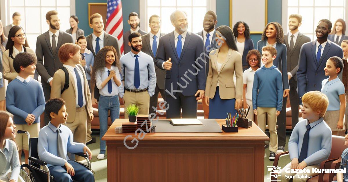 "Hisarcık'ta Gönüllere Dokunan Ziyaret: Özel Öğrenciler Makamda" başlıklı haber için fotorealistik,