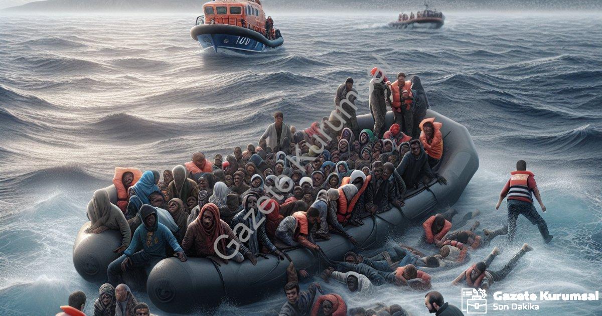 "İzmir Açıklarında Hareketli Saatler: 120 Düzensiz Göçmen Kurtarıldı" başlıklı haber için fotorealis