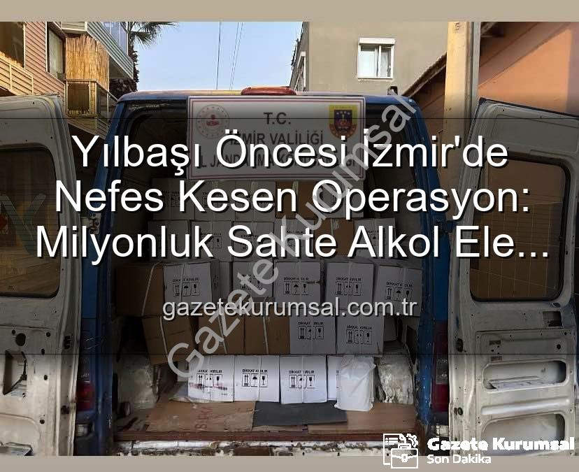 kaçak alkol - Yılbaşı Öncesi İzmir'de Nefes Kesen Operasyon: Milyonluk Sahte Alkol Ele Geçirildi!