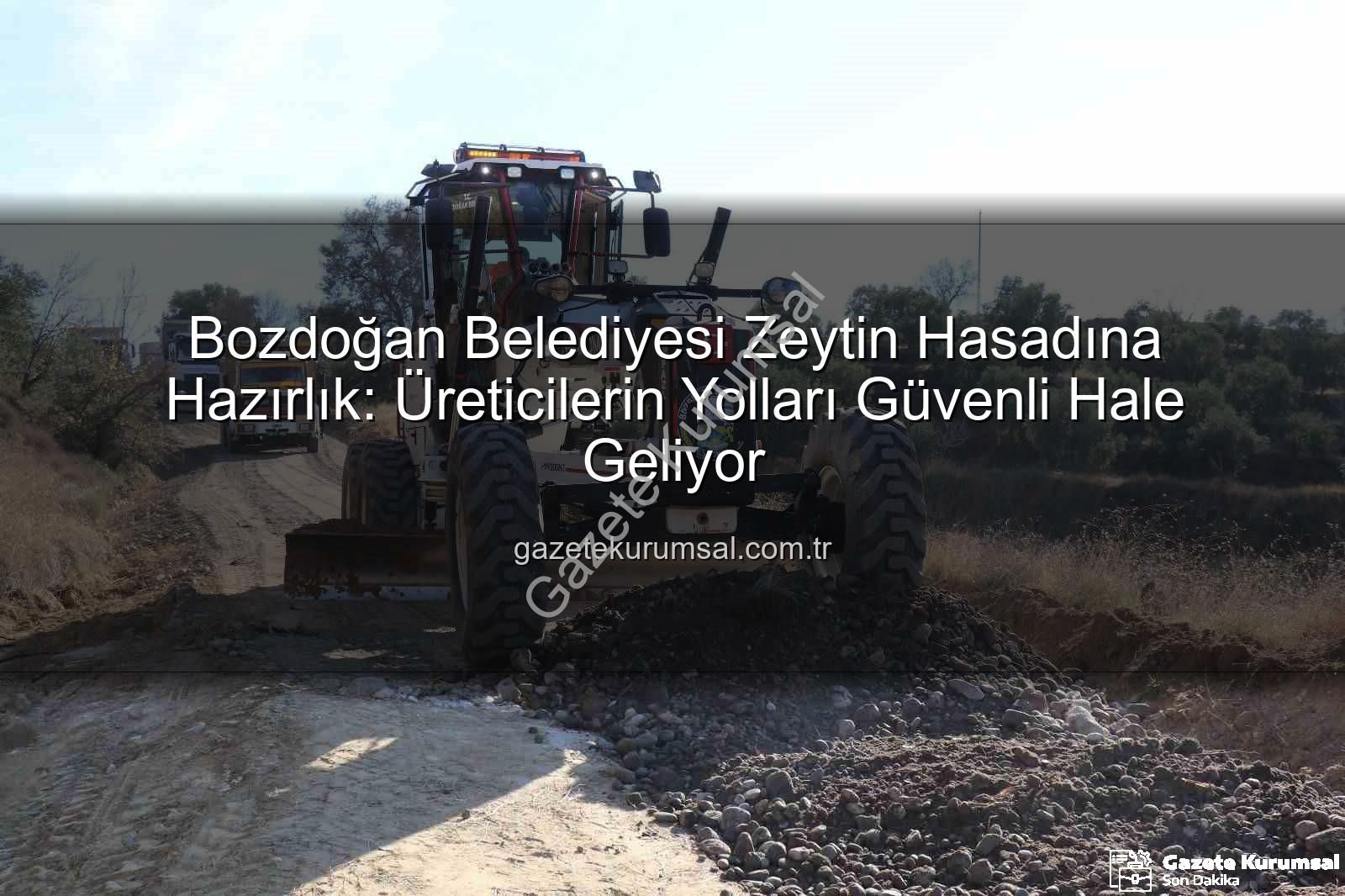 Bozdoğan yol çalışmaları - Bozdoğan Belediyesi Zeytin Hasadına Hazırlık: Üreticilerin Yolları Güvenli Hale Geliyor